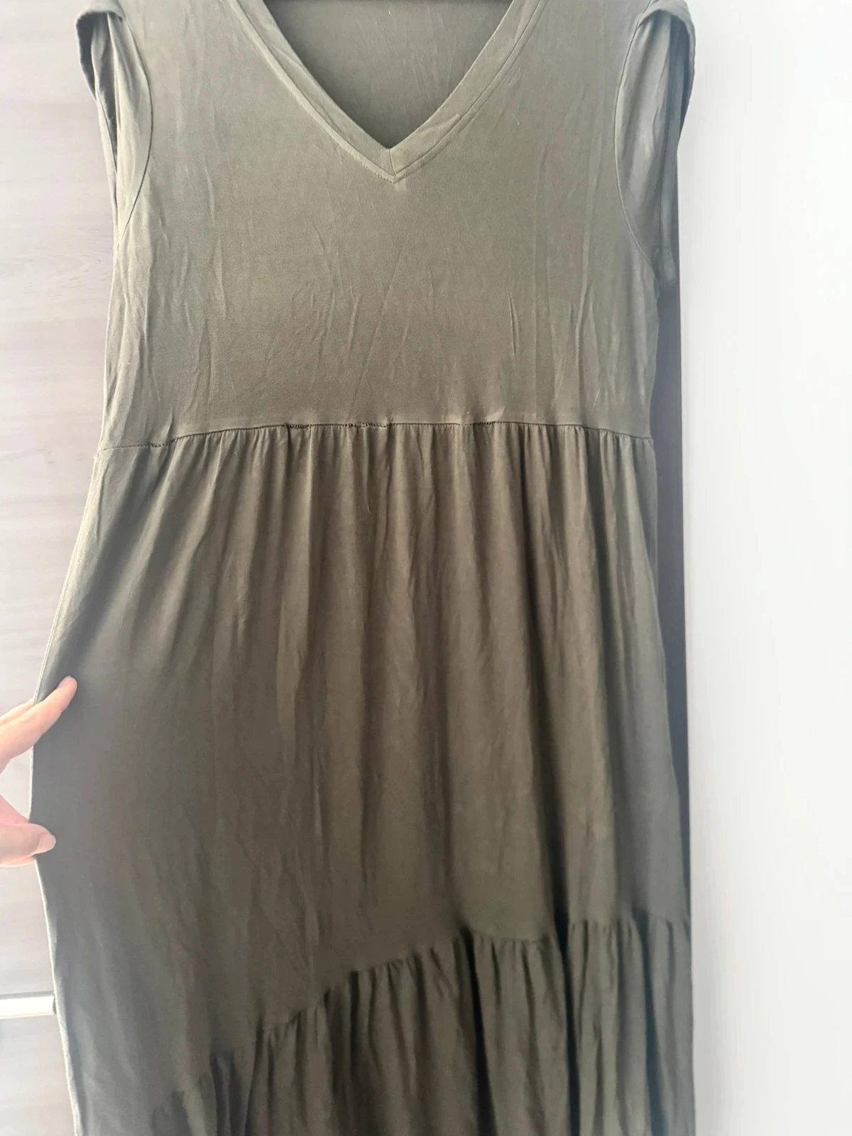 Vestido largo verde caqui - maloka - talla 5 – photo 3